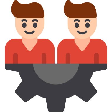 iş dünyası takım çalışması simgesi, modern tasarım illüstrasyonu