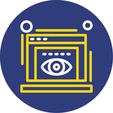 Ağ simgesi. Web tasarımı için göz işareti simgelerinin basit çizimi