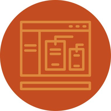 Web tarayıcı simgesi vektör illüstrasyonu