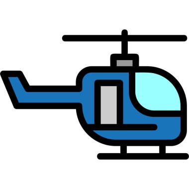 Helikopter. Web simgesi basit illüstrasyon
