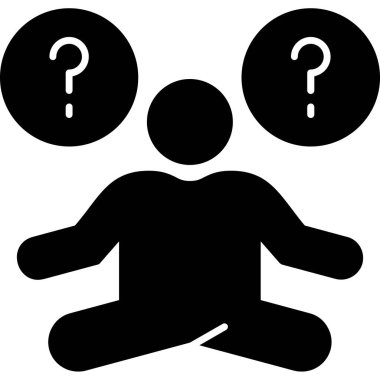 Soru işareti. Basit vektör illüstrasyonu