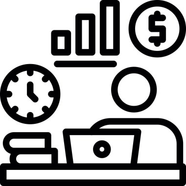 Para için. Web simgesi basit illüstrasyon