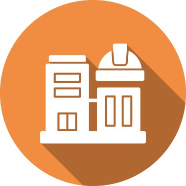 Bina. Web simgesi basit illüstrasyon