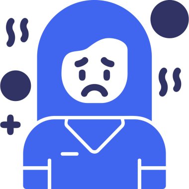 Üzücü. Web simgesi basit illüstrasyon