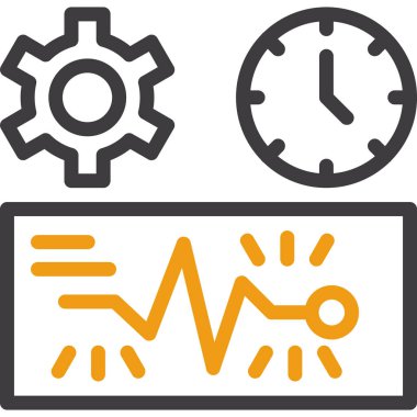 zaman yönetimi düz vektör simgesi