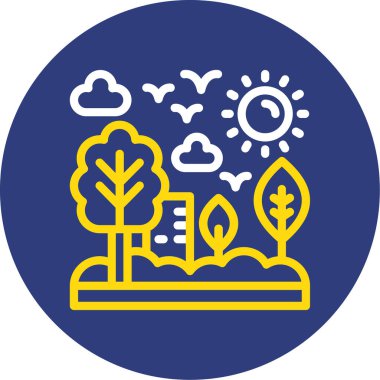 Bir bitki simgesinin vektör illüstrasyonu