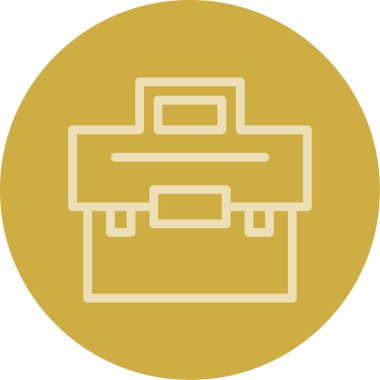 Bavul. Web simgesi basit illüstrasyon