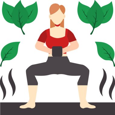 Bahçede kız yogası