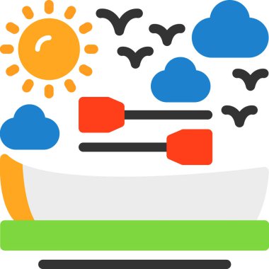 Plaj tatili simgesi.