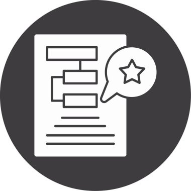 Yıldız simgesine sahip belge, basit tasarım