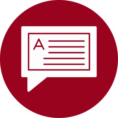 Konuşma balonu simgesinin illüstrasyon simge tasarım