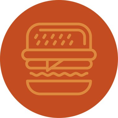 Hamburger. Web simgesi basit illüstrasyon