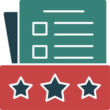 Reyting. Web simgesi basit illüstrasyon