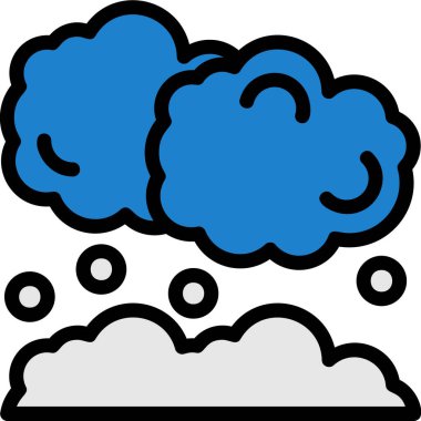 Ana hatlar biçiminde bulut tahmin fırtına simgesi