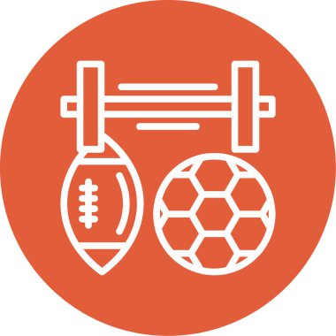 Bir futbol simgesinin vektör illüstrasyonu