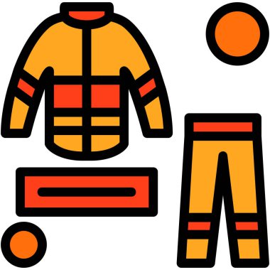 Ceket giysi simgesi, vektör illüstrasyonu