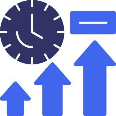 Saat simgesi, vektör illüstrasyonu basit tasarım