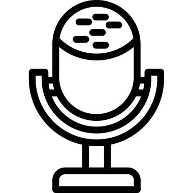 mikrofon simgesi vektör illüstrasyonu