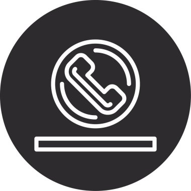 Telefon simgesinin vektör illüstrasyonu