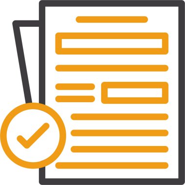 Kontrol listesi. Web simgesi vektör illüstrasyonu