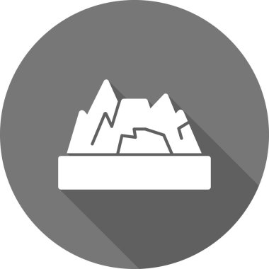 Tasarımda vektör dağ modern simgesinin gösterimi