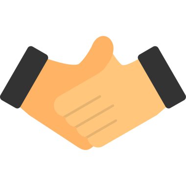 iş anlaşması el sıkışma simgesi düz stil