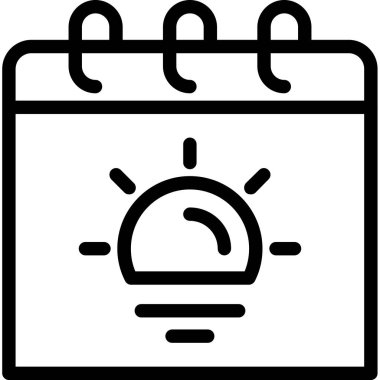 Takvim simgesi, vektör çizimi