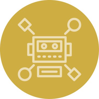 Projeniz için vektör robot simgesi