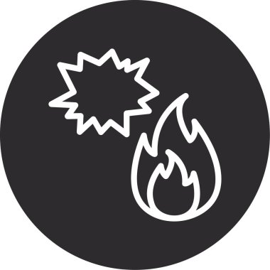 Ateş simgesinin vektör illüstrasyonu