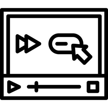 Video kamera simgesi, basit vektör çizim