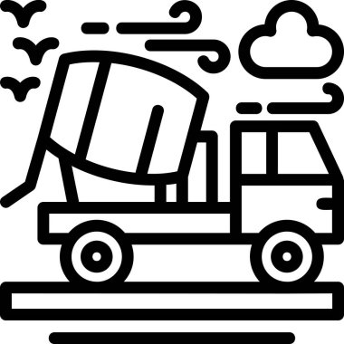 Teslimat kamyonu simge vektör