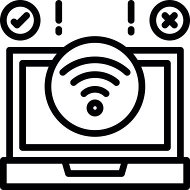 Kablosuz. Web simgesi basit tasarım