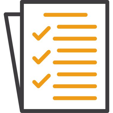 Kontrol listesi simgesi vektör illüstrasyonu