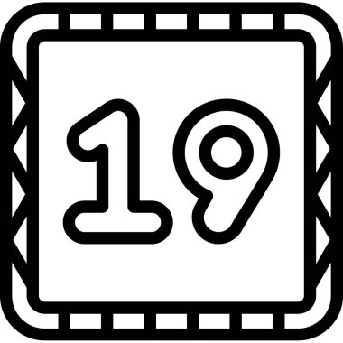 Takvim simgesi, basit siyah dizayn