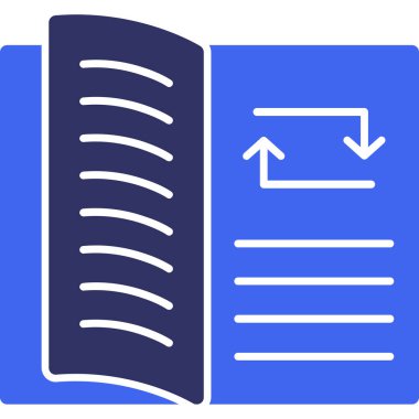 Kitap. Web simgesi basit illüstrasyon