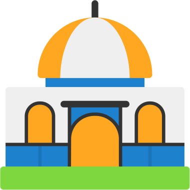 mimari binalar düz stil yapı simgesi