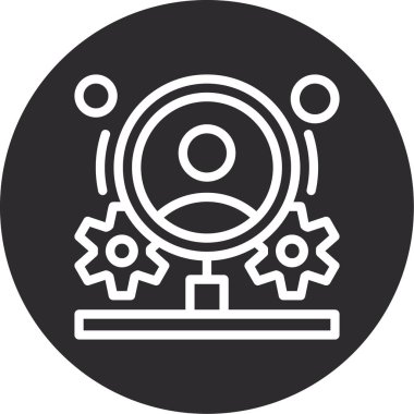 dişli simgesinin vektör illüstrasyonu