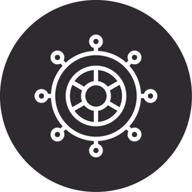 Bir pusula simgesinin vektör illüstrasyonu