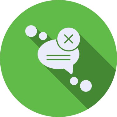 Sohbet ileti simgesi, vektör illüstrasyonu