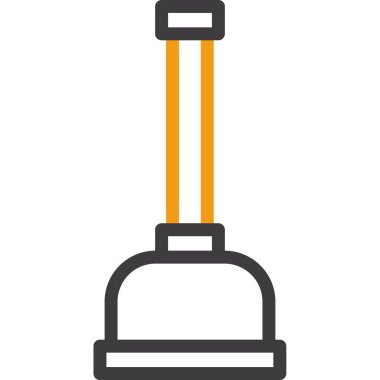 temizleme fırçası web simgesi vektör çizimi