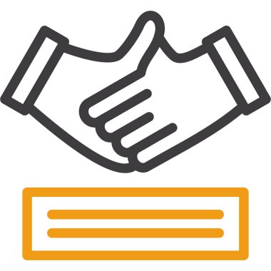 Sözleşme simgesi, basit vektör çizim