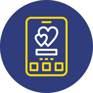 cep telefonu kalp simgesi, basit biçim