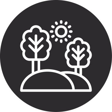 vector illustration of trees icon