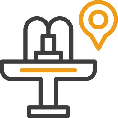 Harita iğnesi. Basit resimleme