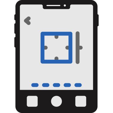 Cep telefonu. Web simgesi basit illüstrasyon