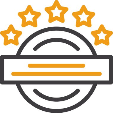 yıldız derecelendirme simgesi, vektör illüstrasyonu