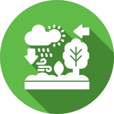 Tek izole ağaç simgesinin vektör illüstrasyonu