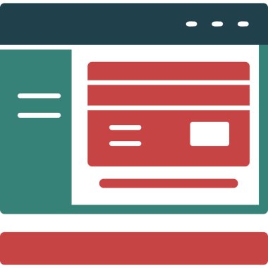 Tarayıcı web sayfası simgesi düz biçimli