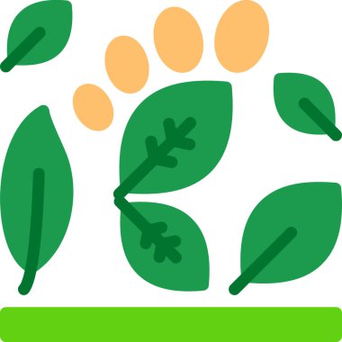 hayvan ayak izi ikonu vektör illüstrasyonu