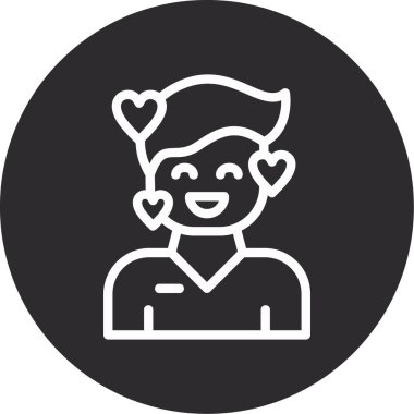 kadın simge vektör illüstrasyonu